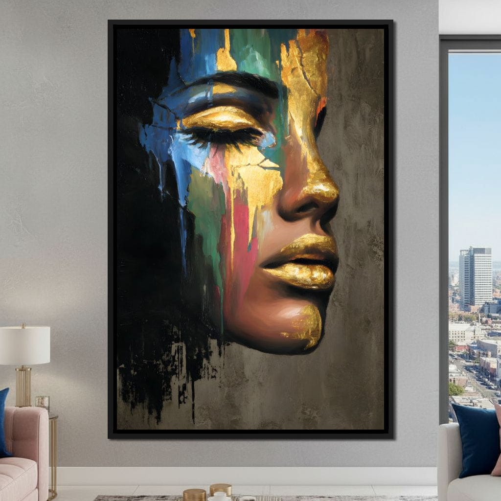 Golden Silhouette Awakening Canvas Wall Art