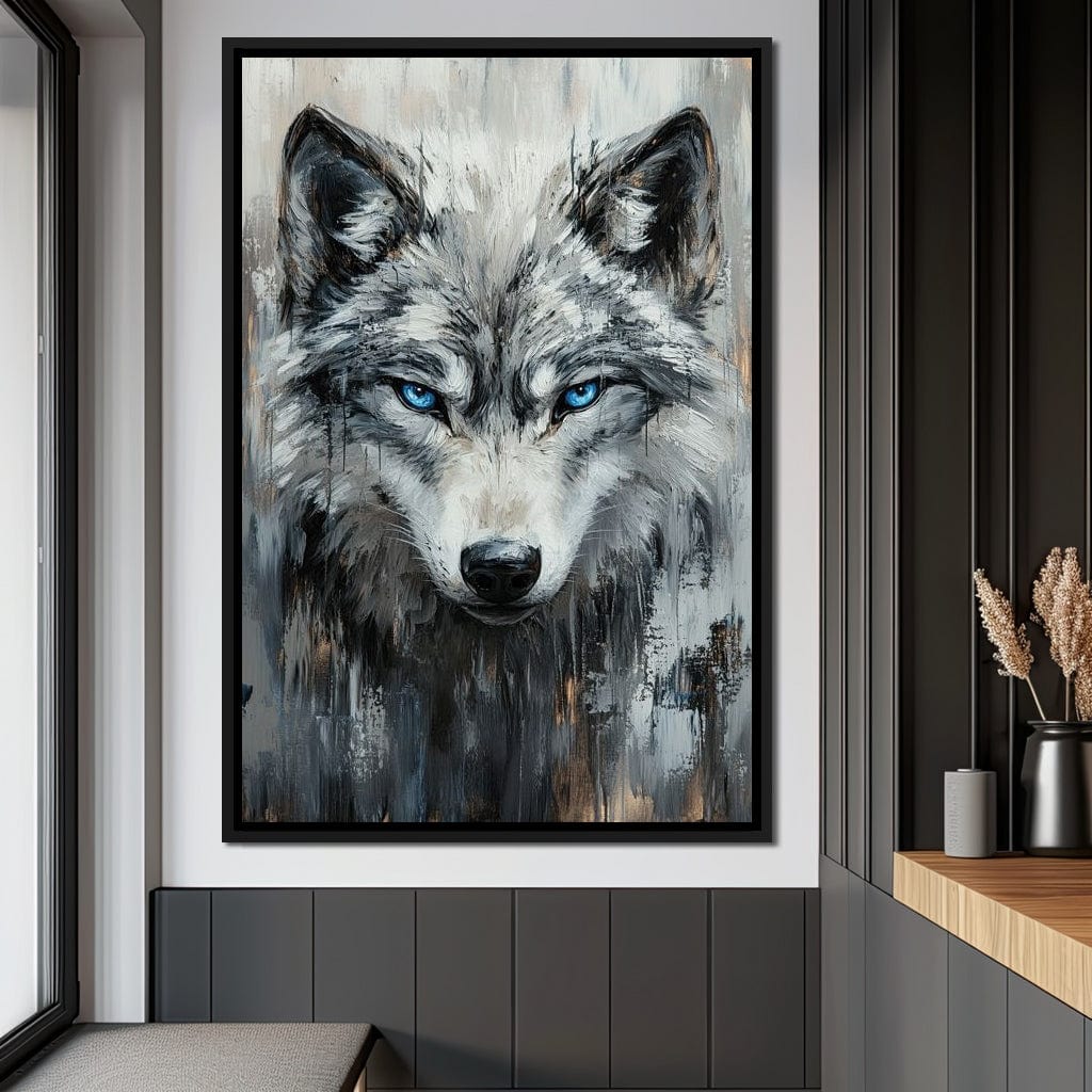 Sovereign Wolf's Stare Canvas Wall Art