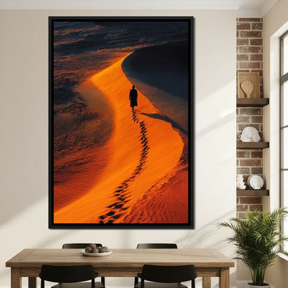 Solitude On Burning Sands Canvas Wall Art