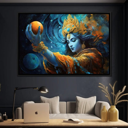 Krishna's Wisdom Path Canvas Wall Art