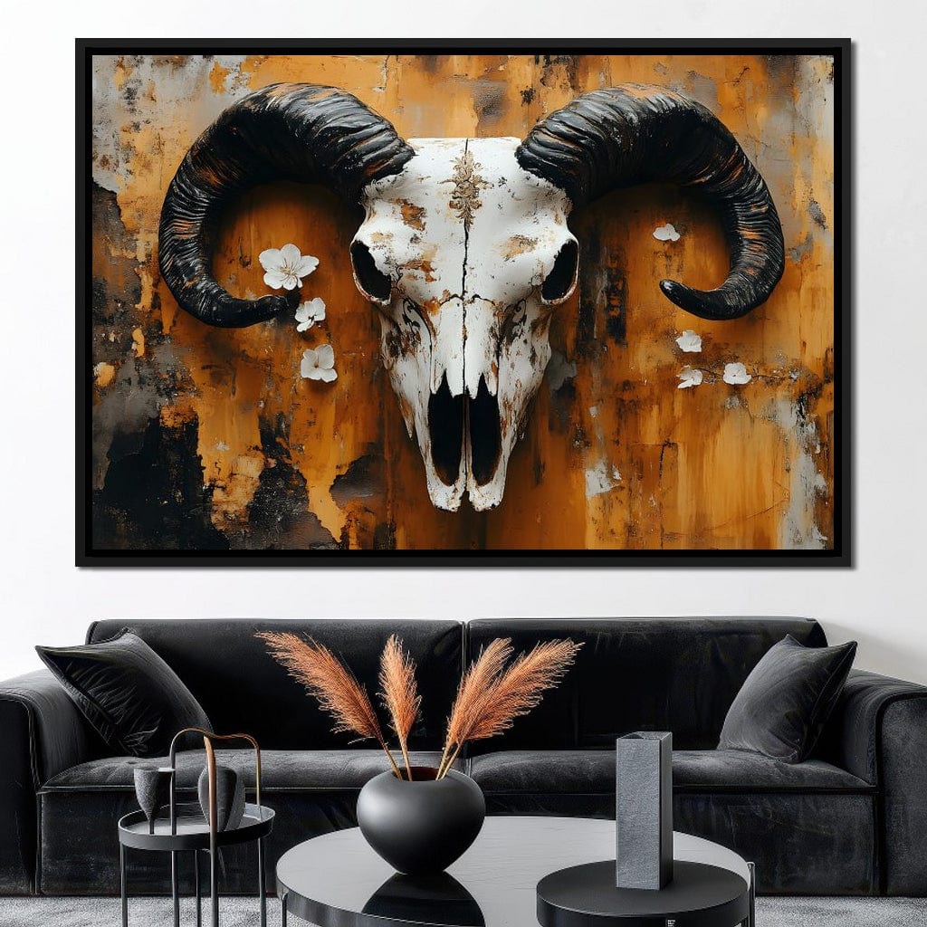 Horned Essence Rustic Elegance Canvas Wall Art