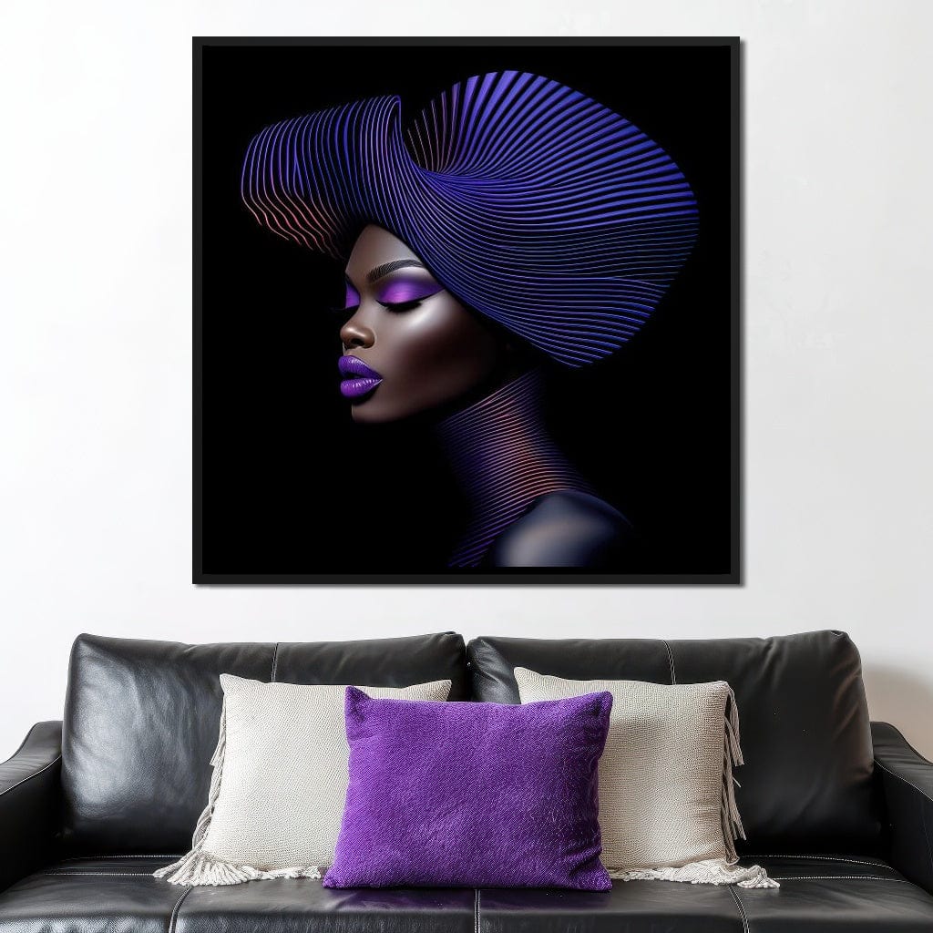Grace in Violet and Blue Canvas Wall Art