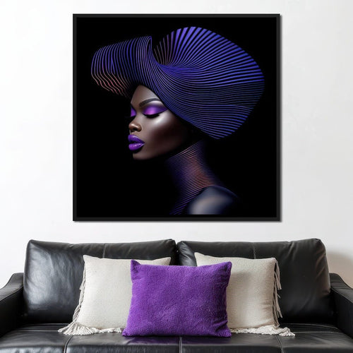 Grace in Violet and Blue Canvas Wall Art