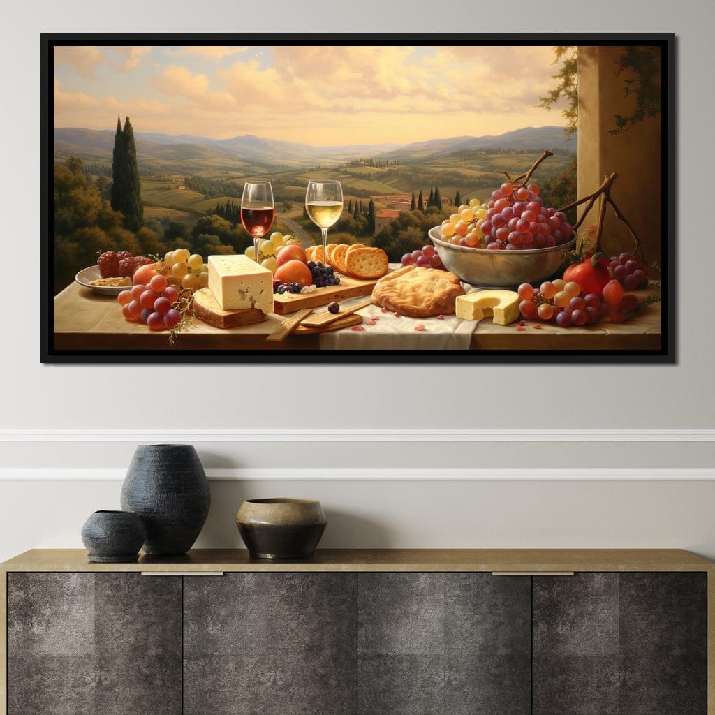 Wine & Cheese Valley Canvas Wall Art