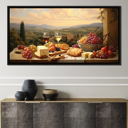 Wine & Cheese Valley Canvas Wall Art