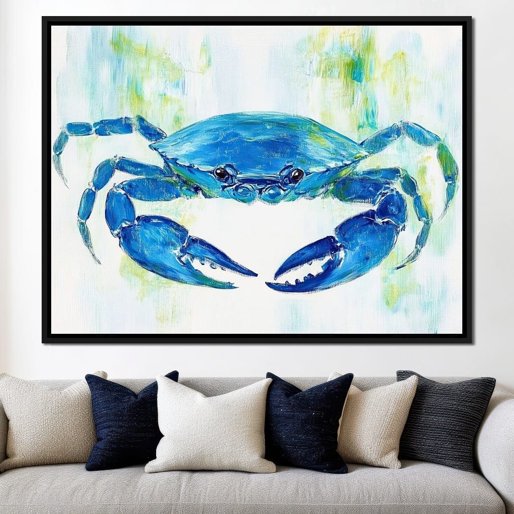 Crab Coastal Journey Canvas Wall Art