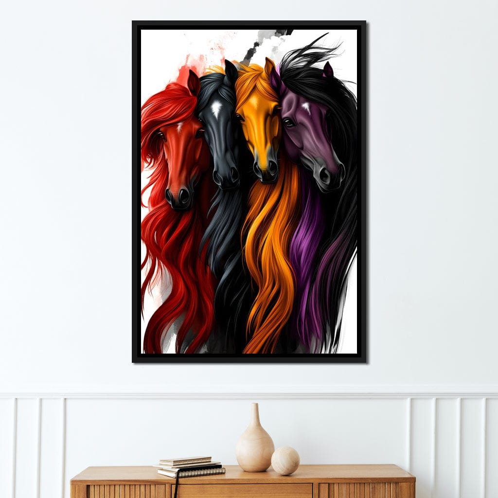 Equestrian Quartet Harmony Canvas Wall Art