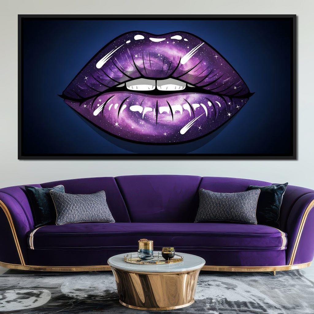 Galactic Kiss Enchantment Canvas Wall Art