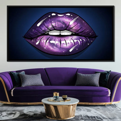 Galactic Kiss Enchantment Canvas Wall Art
