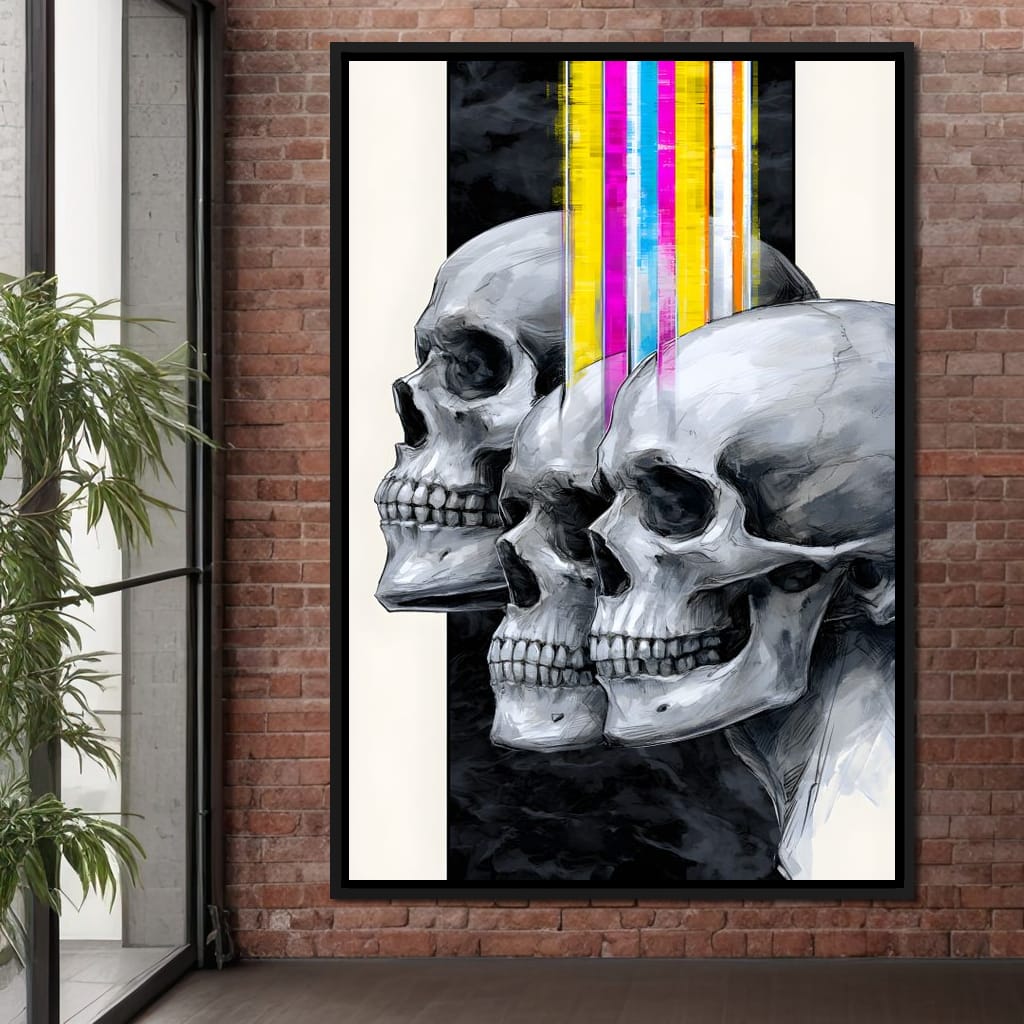 Trilogy of Modern Mortality Canvas Wall Art