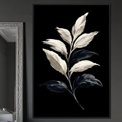 Silent Presence of Pale Leaves Canvas Wall Art