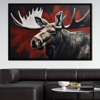 Canadian Moose Canvas Wall Art