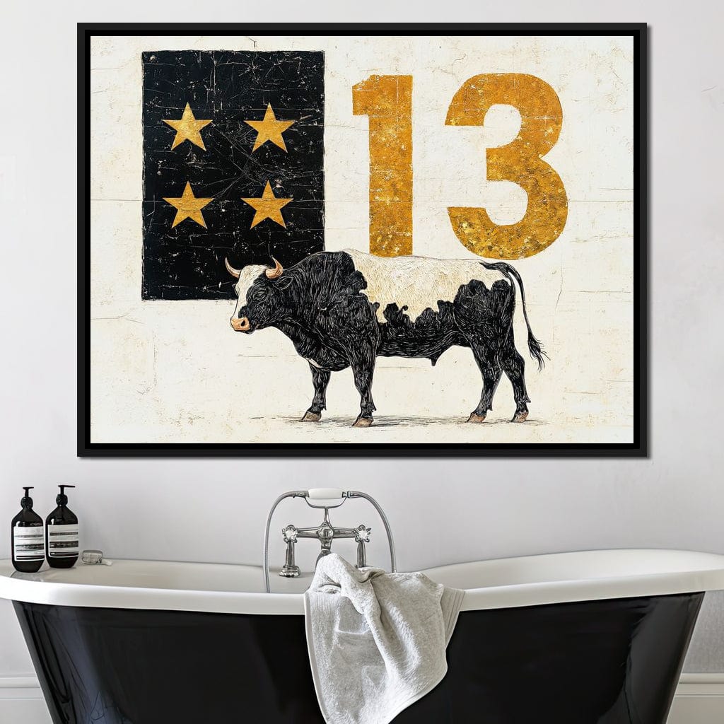 Starlit Cattle #13 Canvas Wall Art