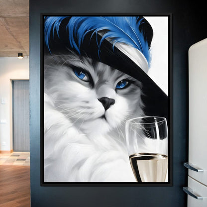 Glamour Feline Elegance Canvas Wall Art