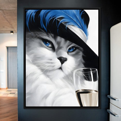 Glamour Feline Elegance Canvas Wall Art