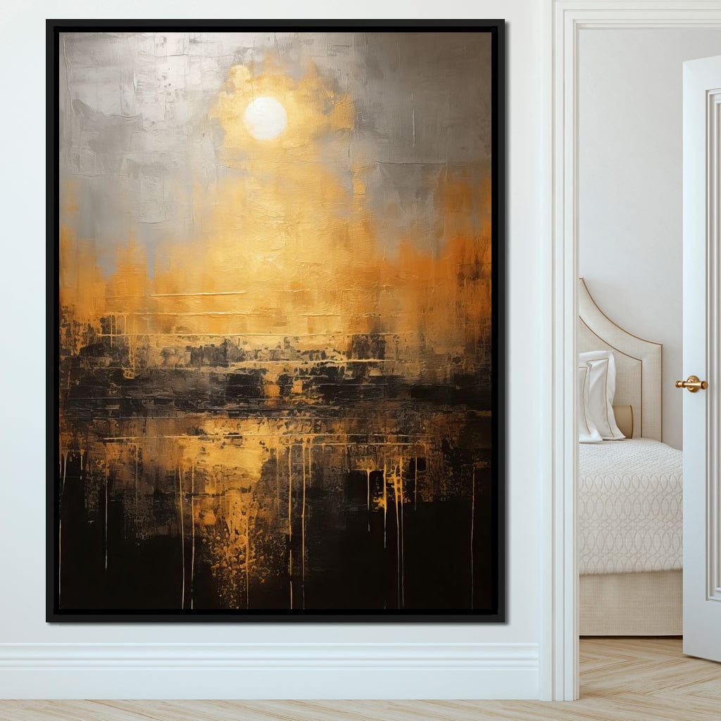 Romantic Golden Atmosphere Canvas Wall Art