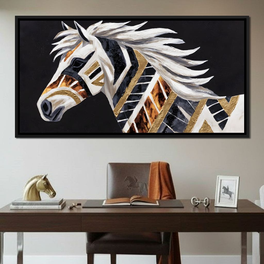 Majestic Mane in Motion Canvas Wall Art