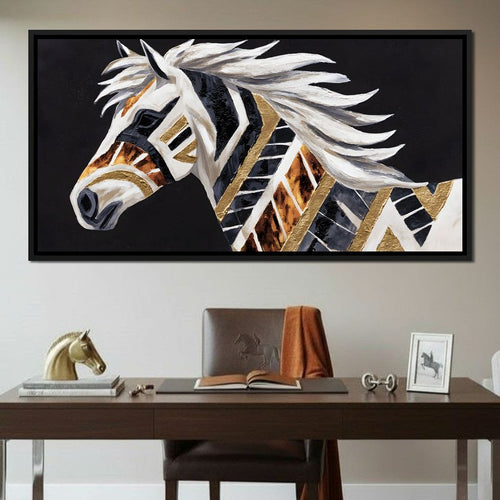 Majestic Mane in Motion Canvas Wall Art