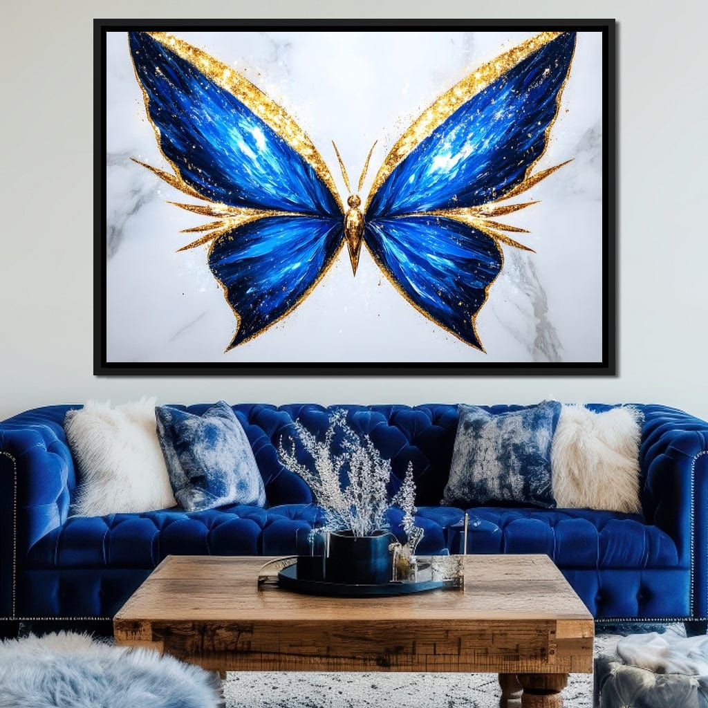 Radiant Butterfly Flight Fantasy Canvas Wall Art