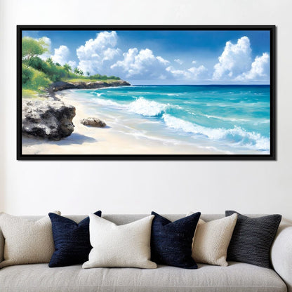 Tranquil Shores Escape Canvas Wall Art