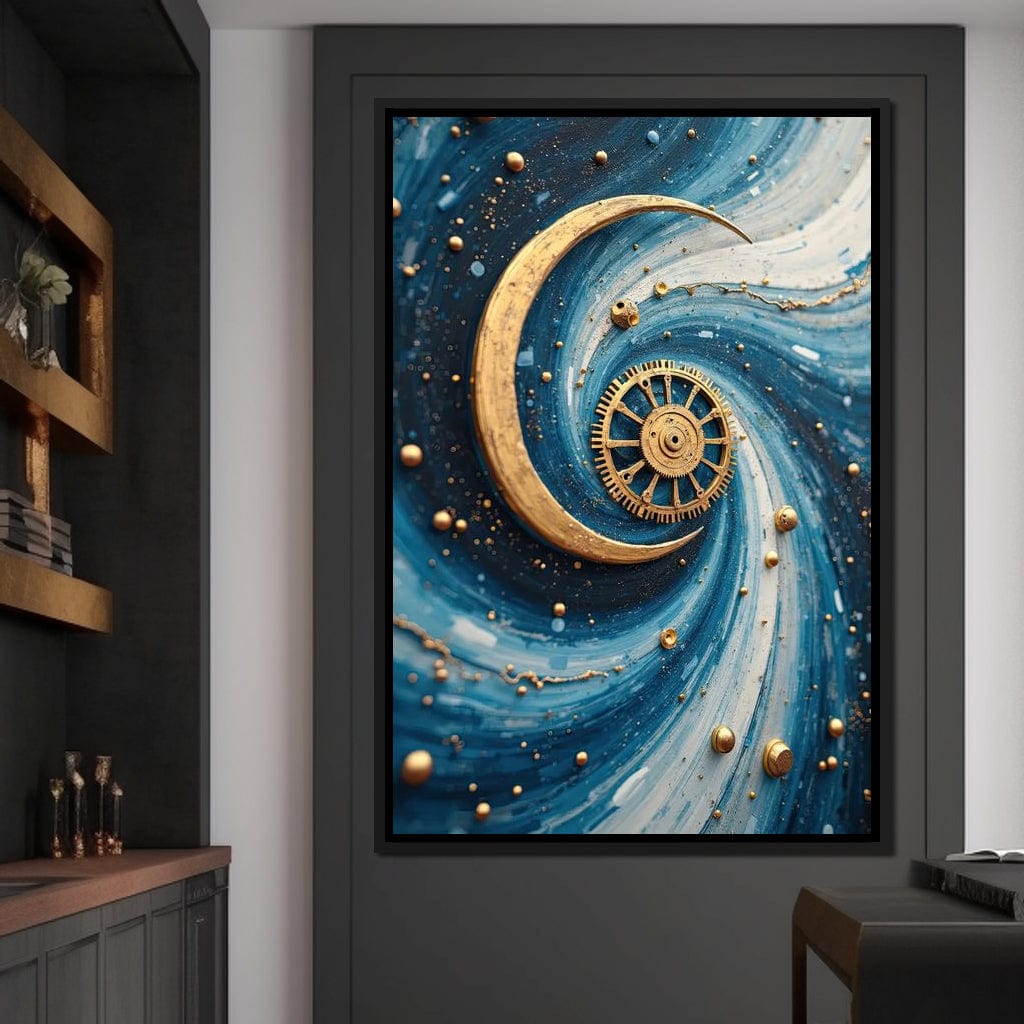 Celestial Clockwork Symphony Canvas Wall Art