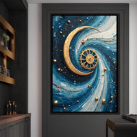 Celestial Clockwork Symphony Canvas Wall Art