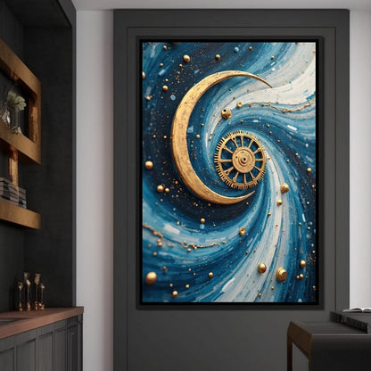 Celestial Clockwork Symphony Canvas Wall Art