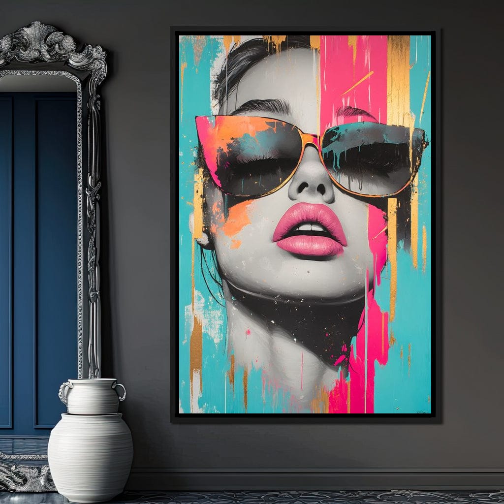 Electric Elegance Unveiled Canvas Wall Art