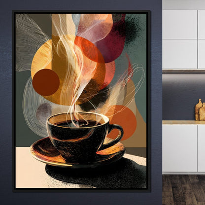 Morning Brew Abstract Fusion Canvas Wall Art