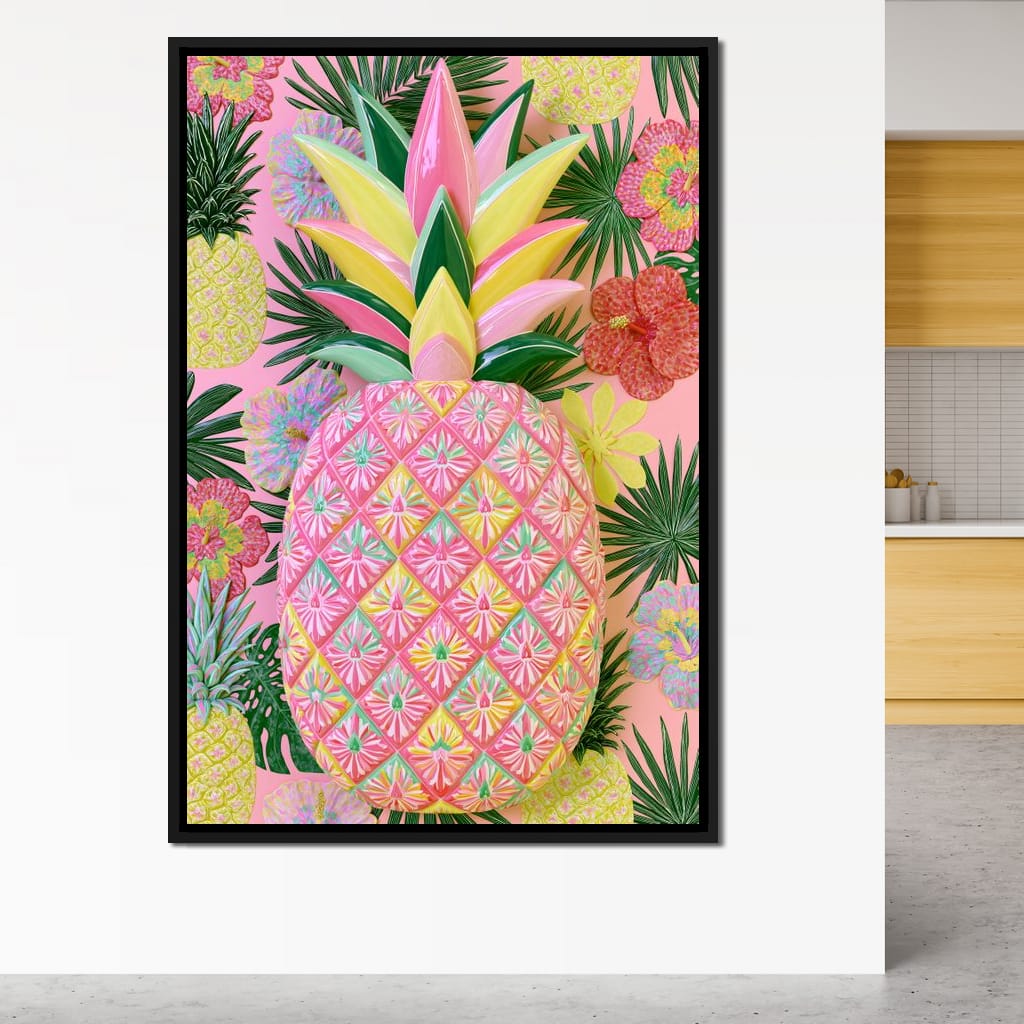 Tropical Solstice Island Pineapple Canvas Wall Art