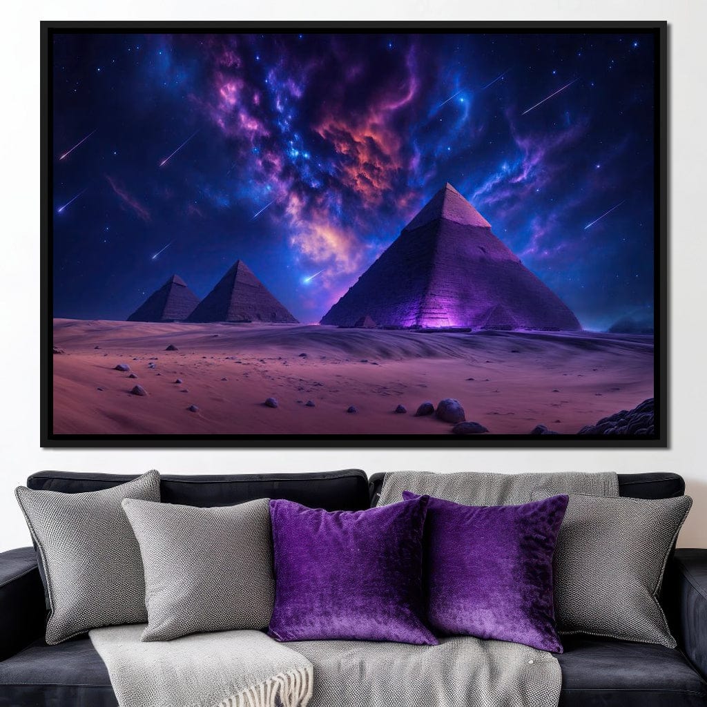 Stardust Over Giza Canvas Wall Art