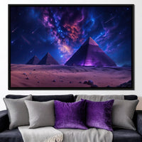 Stardust Over Giza Canvas Wall Art