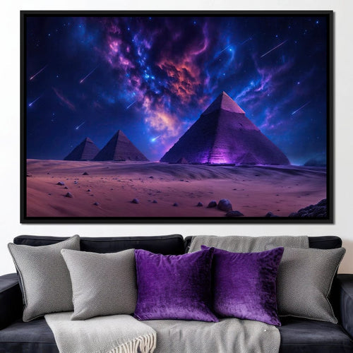 Stardust Over Giza Canvas Wall Art