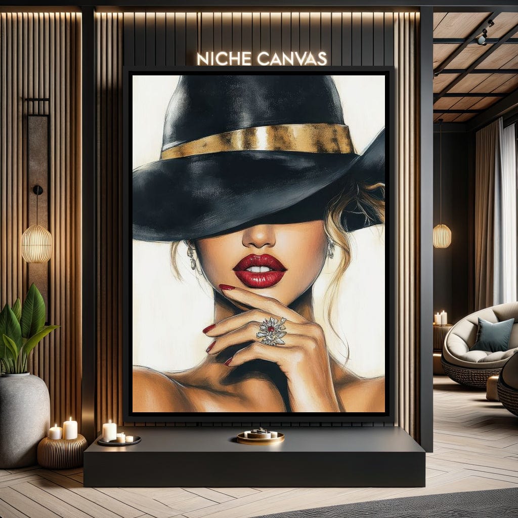 Midnight Allure Elegance Canvas Wall Art