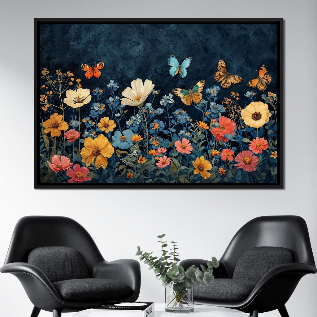 Midnight Blossom Ballet Canvas Wall Art