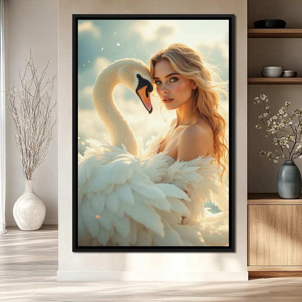The Swan Maiden Canvas Wall Art