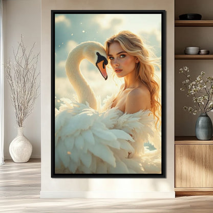 The Swan Maiden Canvas Wall Art