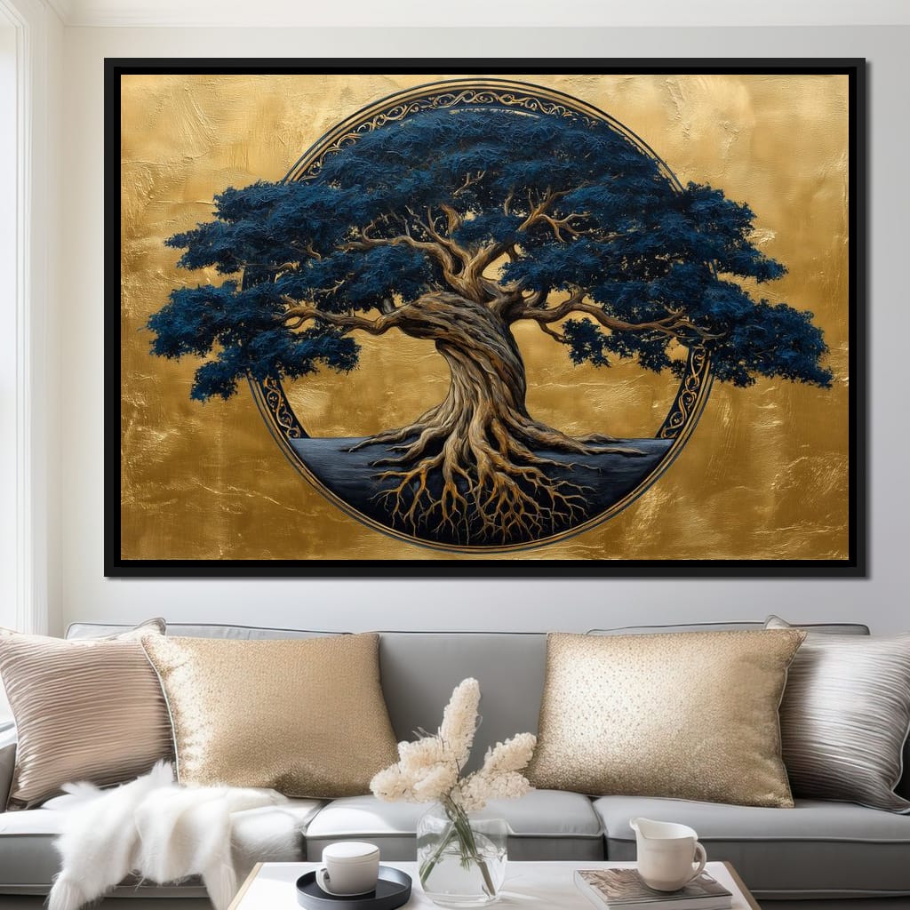 Blue Tree Of Life Canvas Wall Art
