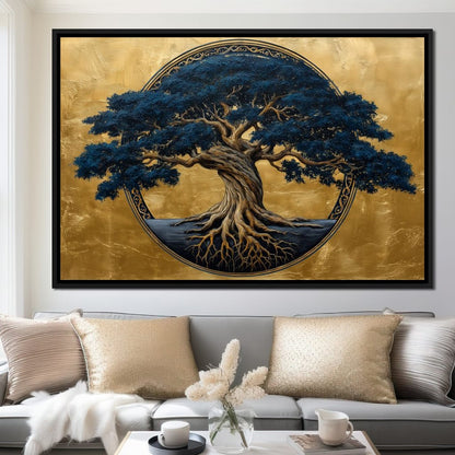 Blue Tree Of Life Canvas Wall Art