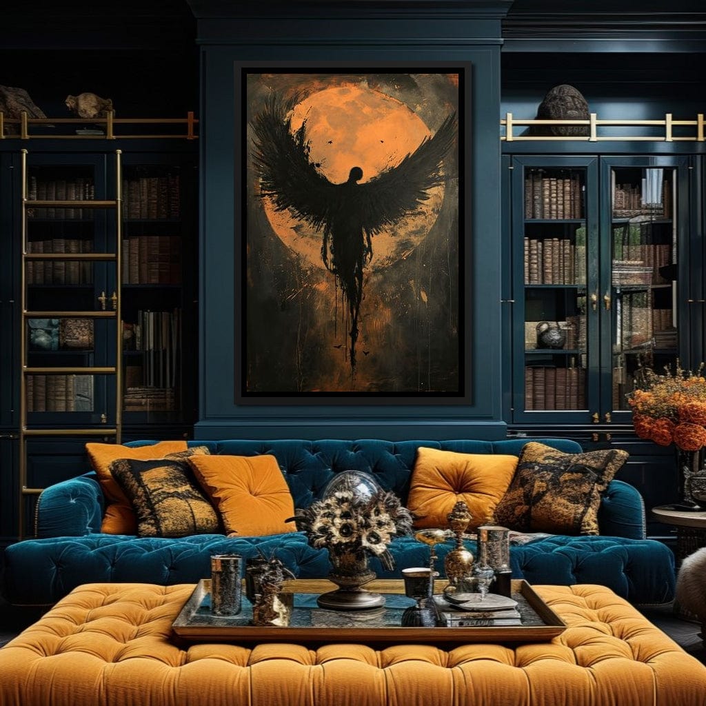 Eclipse of the Fallen Seraph Canvas Wall Art