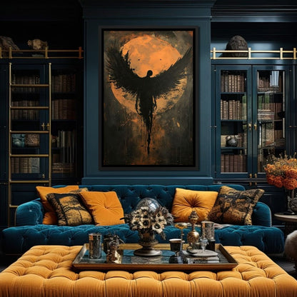 Eclipse of the Fallen Seraph Canvas Wall Art