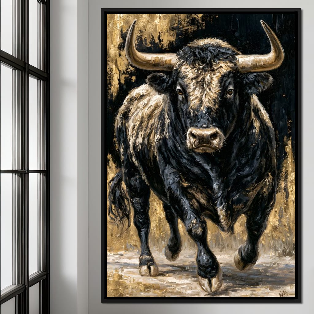 Guardian of the Gilded Plains Canvas Wall Art