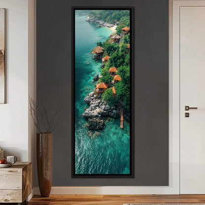 Coastal Serenity Bungalows Canvas Wall Art