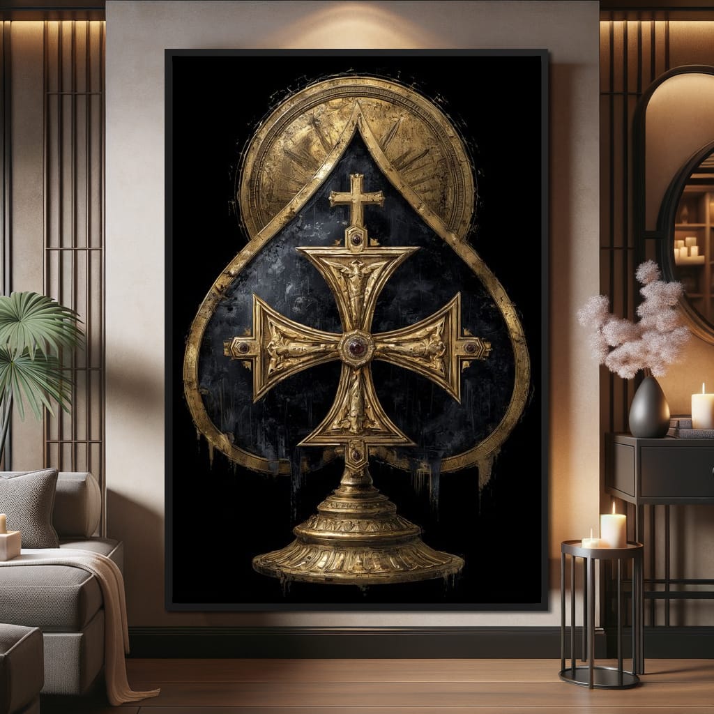 Gilded Faith Of The Spades Canvas Wall Art