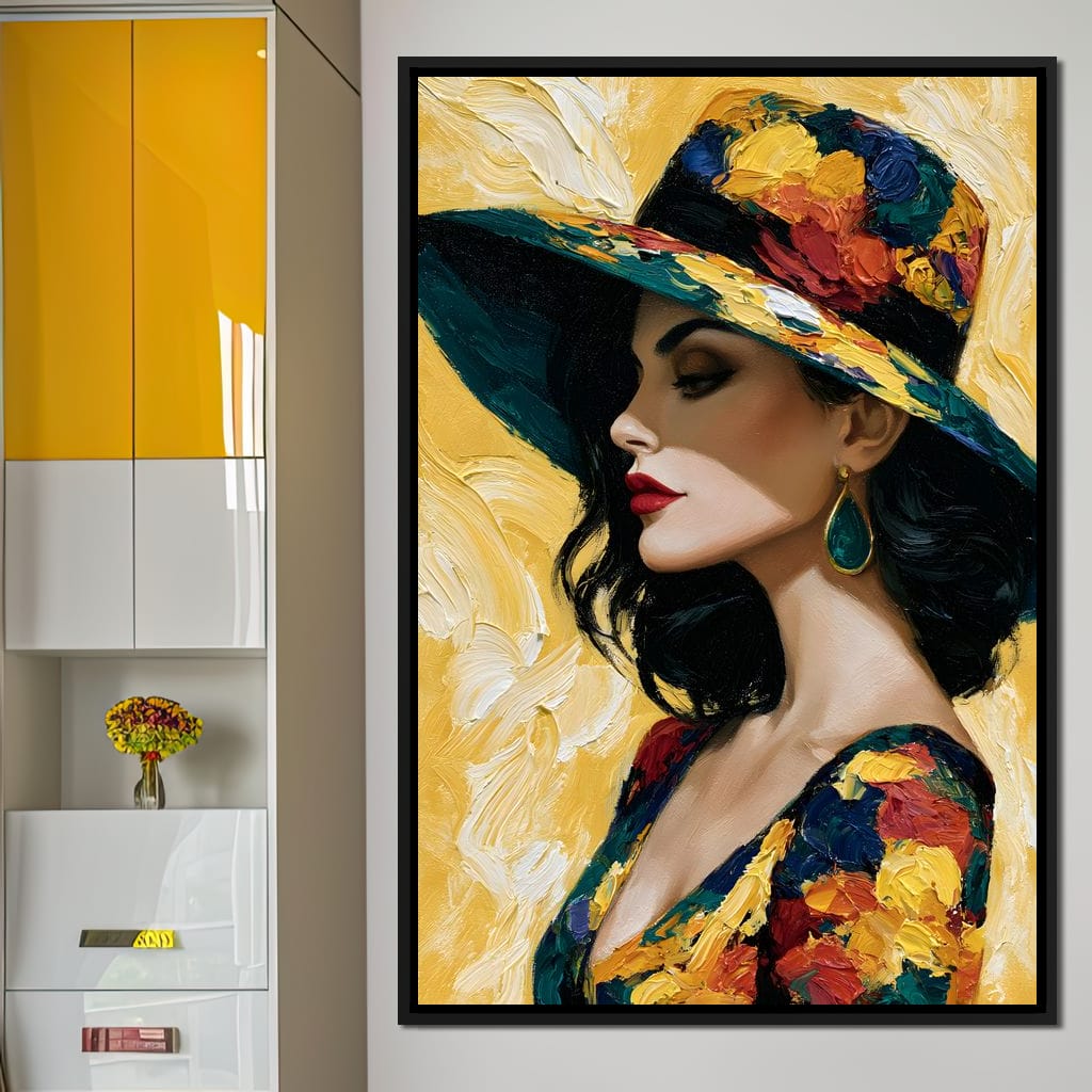 Golden Hour Couture Portrait Canvas Wall Art