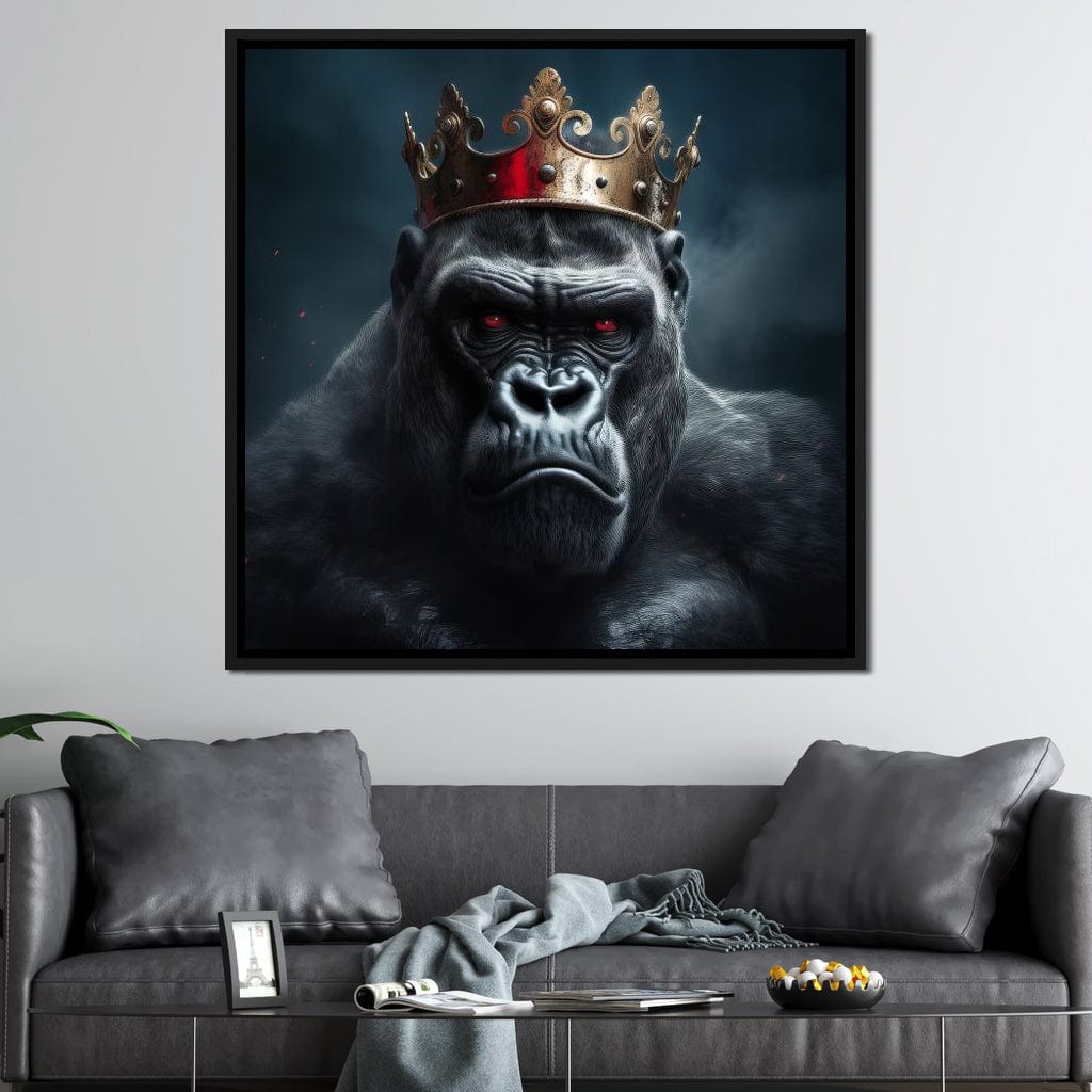 Gorilla Crown Canvas Wall Art