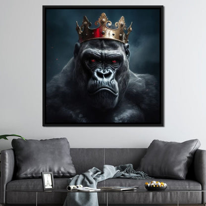 Gorilla Crown Canvas Wall Art