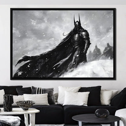 Knight of Winter Shadows Canvas Wall Art