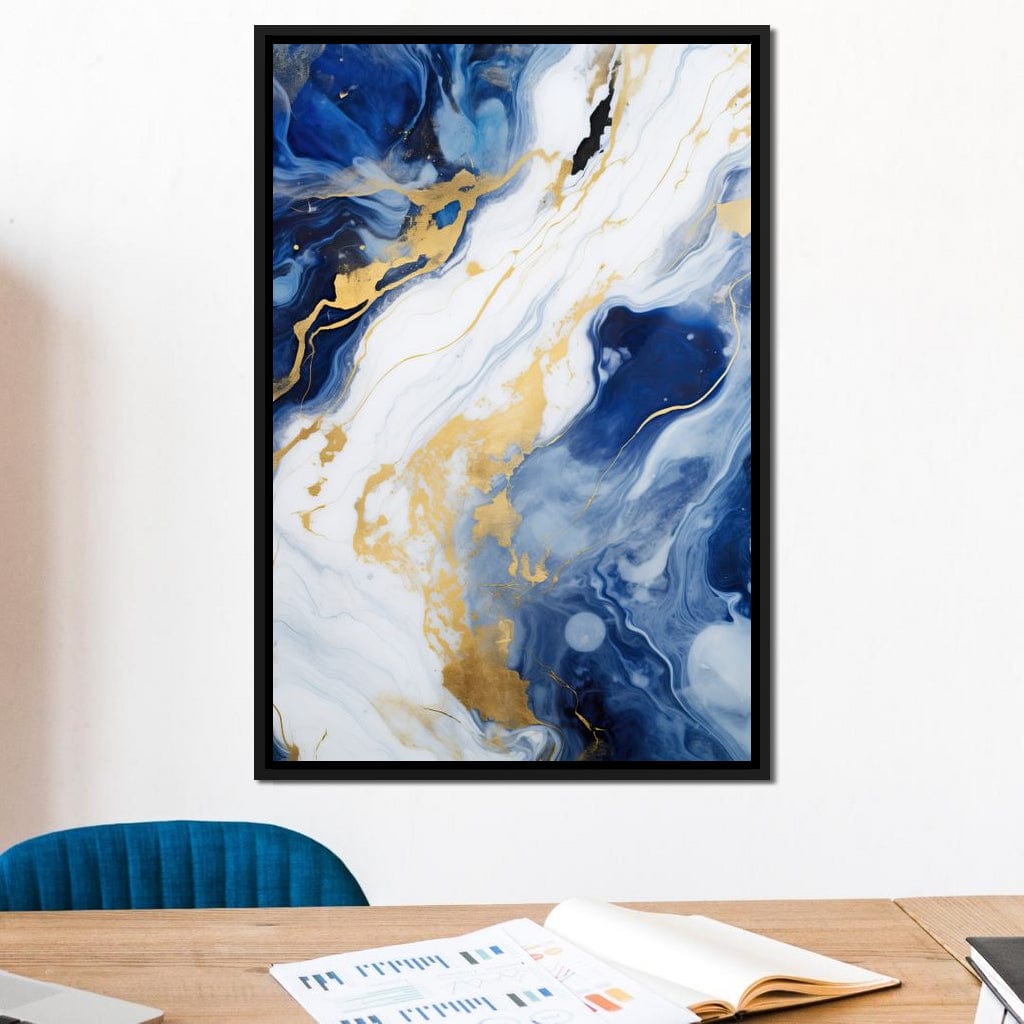 Glossy Liquid Abstraction Canvas Wall Art