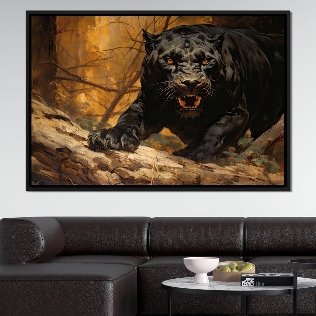 Forest Panther Canvas Wall Art